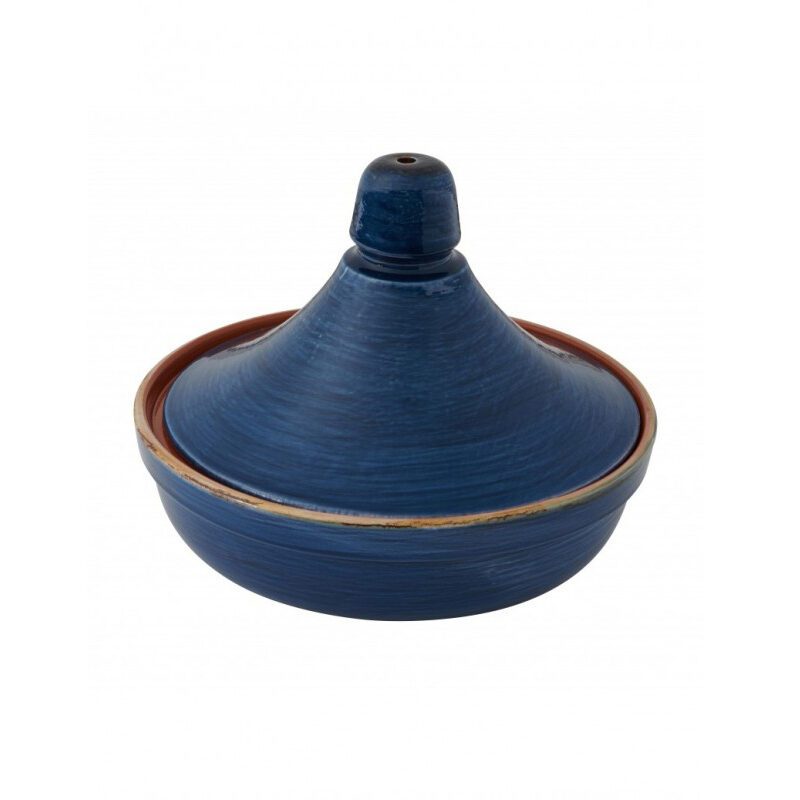 52267 tajine blu c coperchio terracotta da fuoco