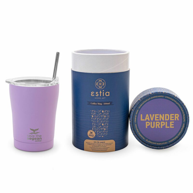 0001944  coffee mug save the aegean 350ml lavender purple