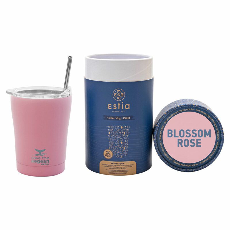 0002128  coffee mug save the aegean 350ml blossom rose