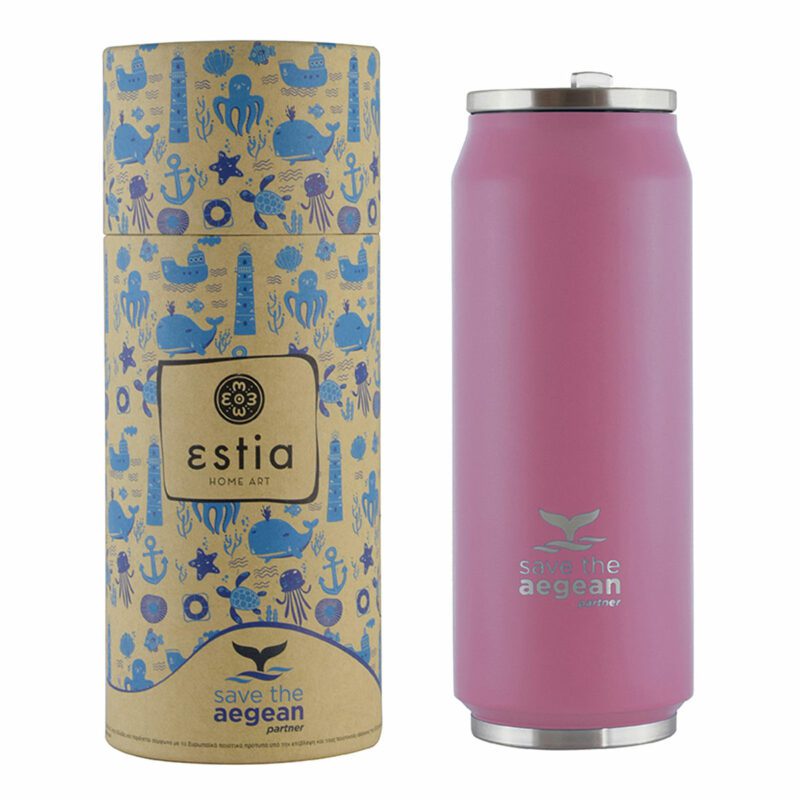 0000912  travel cup save the aegean 500ml blossom rose