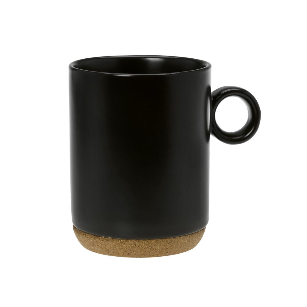 cork mug black porcelain 300ml 10.035.25