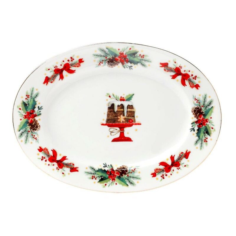 CHRISTMAS MAGIC PICKLE DISH OVAL 24 06,240,08